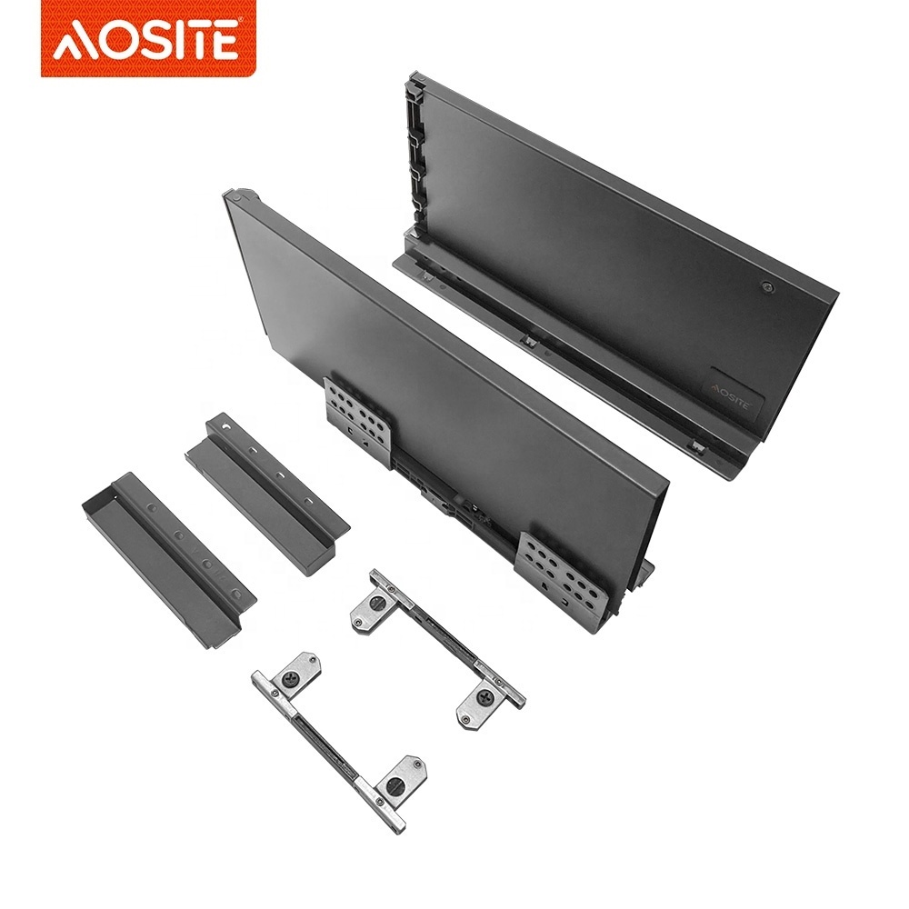 AOSITE Factory wholesale 3D adjustable Kitchen Cabinet Soft close undermount slim slide out drawer box