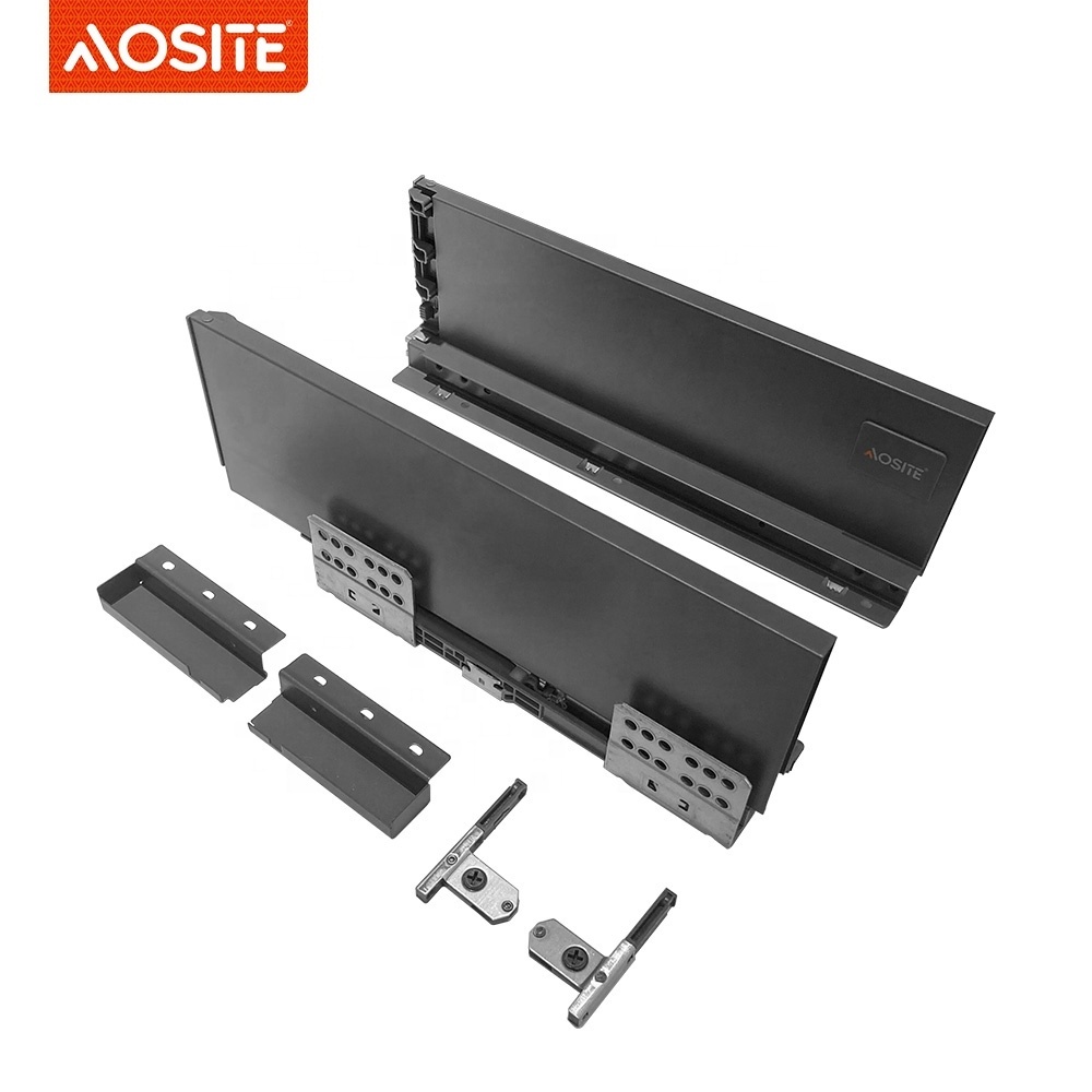 AOSITE Factory wholesale 3D adjustable Kitchen Cabinet Soft close undermount slim slide out drawer box