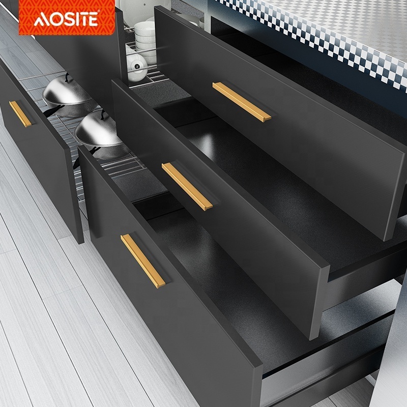 AOSITE Home hardware Kitchen Cabinet Drawer Wardrobe Aluminium Profile Pull Edge handles