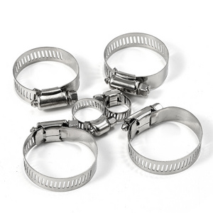 Customized 120-140mm Adjustable 201 304 Stainless Steel Zinc plated American Type Hose Clamp from China