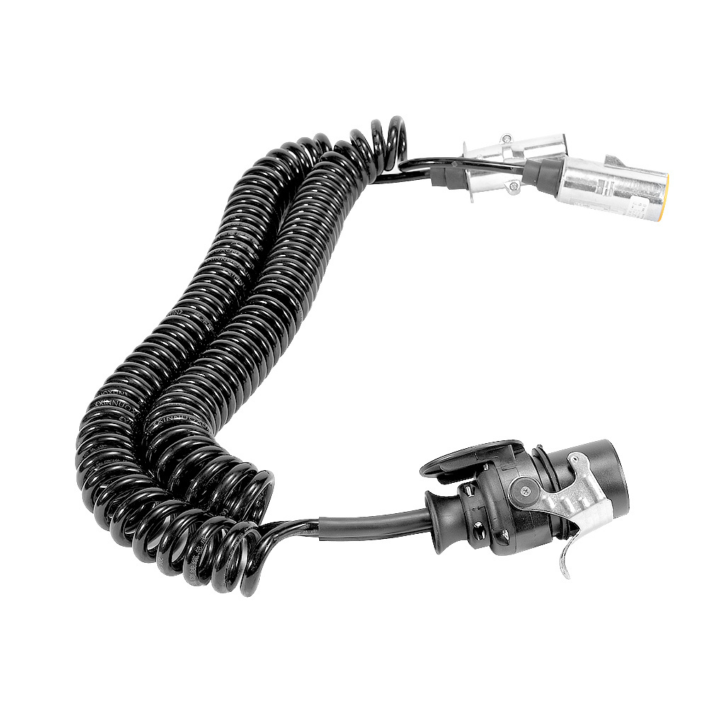 High Quality Spring Coiled Trailer Wire Connector ABS EBS 7 Core 7 Pin Truck Trailer Cable