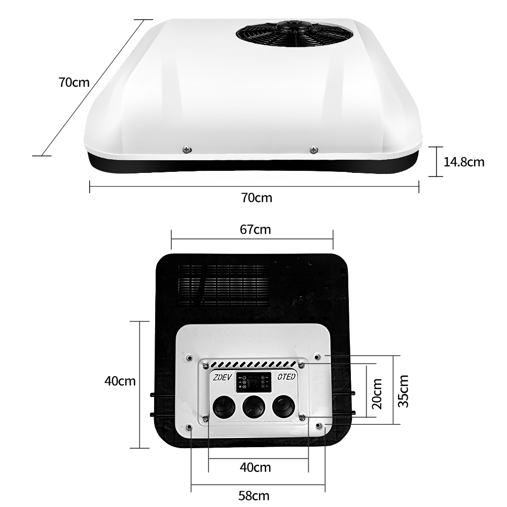 New Air Conditioning System 12V 24V Roof Top Truck Parking Air Conditioner, Parking Cooler Electric RV Air Conditioner