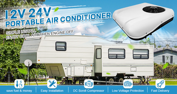 New Air Conditioning System 12V 24V Roof Top Truck Parking Air Conditioner, Parking Cooler Electric RV Air Conditioner