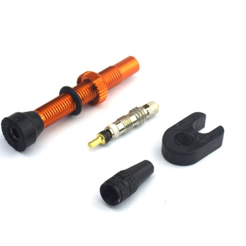 100mm Bicycle Tubeless Valve Stem Aluminium Alloy Presta Valve Kit with Value Core Remover Tool and Valve Stem Caps