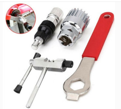 MTB Road Bike Crank Extractor Wheel Puller, Bike Chain Cutter,4 in 1 Cycling Removal Repairing Tools