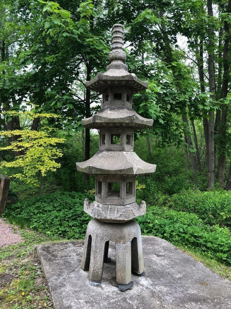 BOTON STONE Yukimi Chinese Stone Indoor Garden Outdoor Decoration Natural Japanese Granite Lanterns