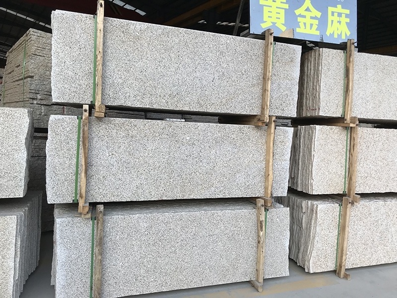 Natural Stone G602 Granite Stairs Flamed Surface Sesame Grey Granite Tile for Floor