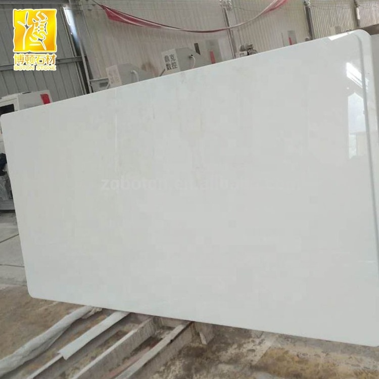 BOTON STONE Economical White Artificial Faux Marble Stone Slab Price Cararra Shower Wall Panel