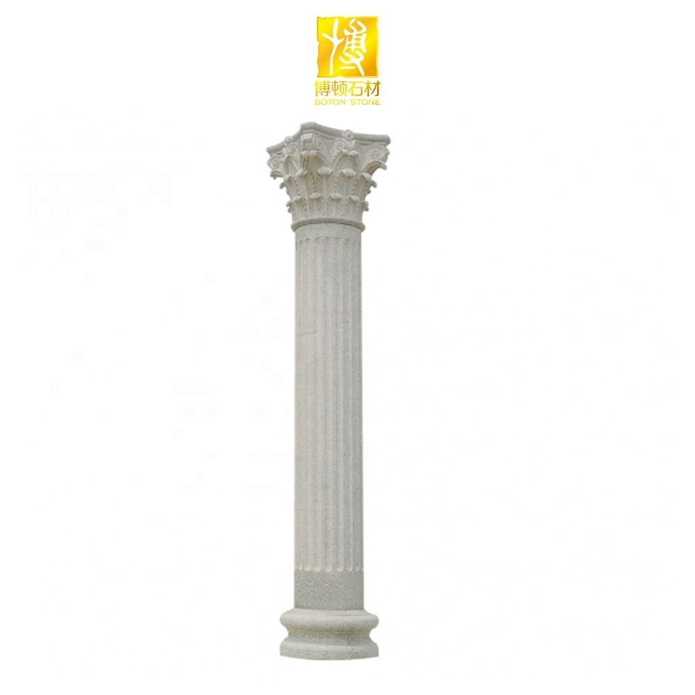 BOTON STONE Wholesale Natural Stone Roman Hand Carved Outdoor Granite Gate Pillar Design