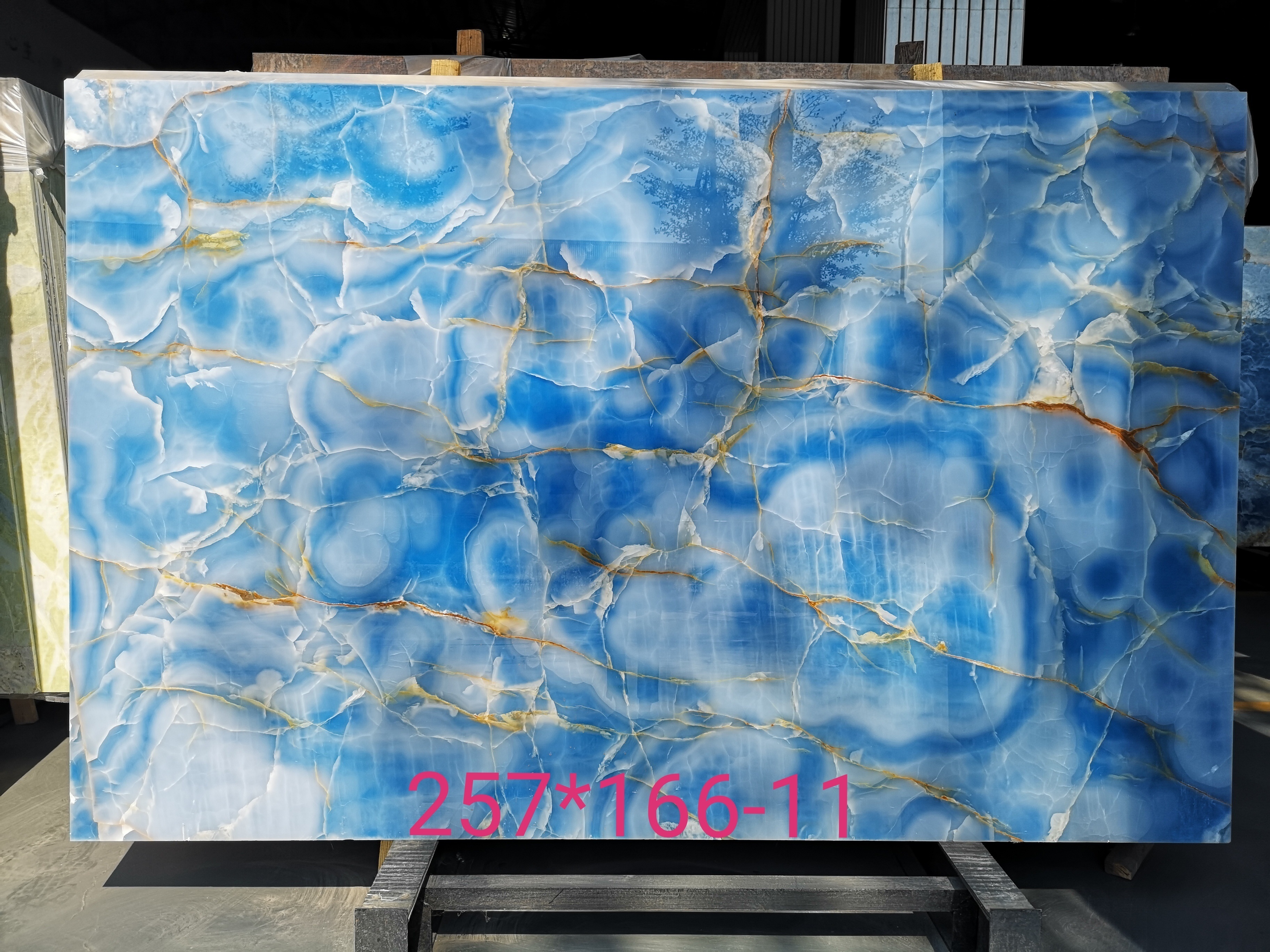 BOTON STONE Natural Stone Bookmatch Backlit Translucent Marble Stone Blue Onyx Marble Price