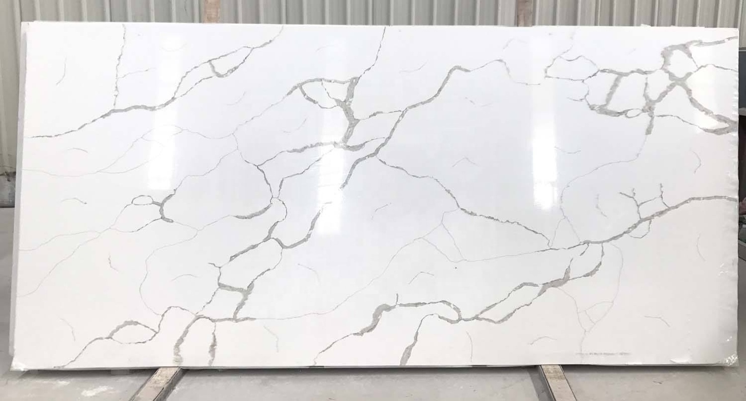 BOTON STONE Calacatta Quartz Wholesale Artificial Stone Marble White Artificial Quartz Stone Calacatta  for Kitchen Countertop