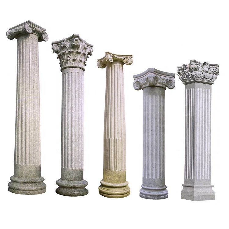 BOTON STONE Wholesale Natural Stone Roman Hand Carved Outdoor Granite Gate Pillar Design