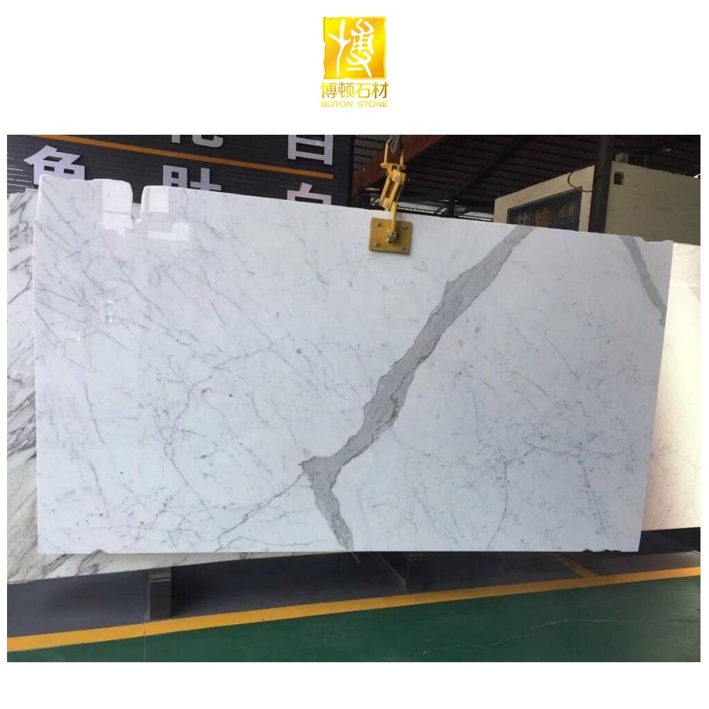 Artificial Stone Modern Calacata White Marble Slab for Flooring Tiles