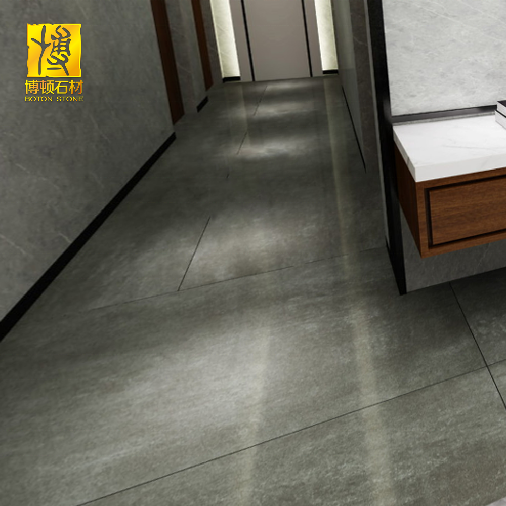 BOTON STONE Artificial Stone 1200x2600mm Grey Flooring Tiles 12mm Porcelain Slab Carbon Rock Sintered Stone Bench Top