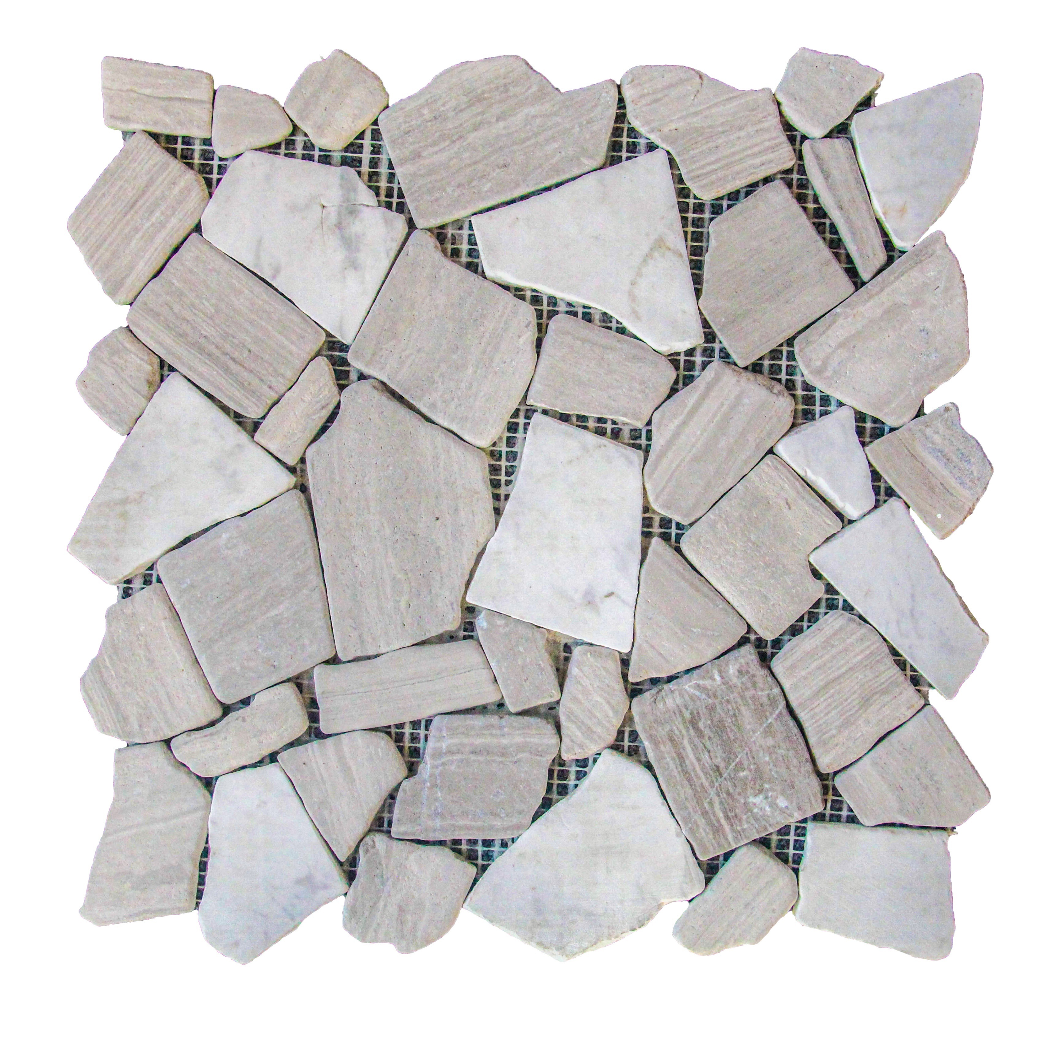 30x30 Irregular polished cheap price culture wall tile  wood marble mosaic tile