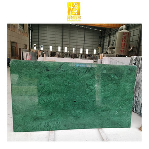 BOTON STONE Factory Natural Stone Emerald Green Kitchen Countertop Marble Stone Flooring Tile Indian Green Marble Slab