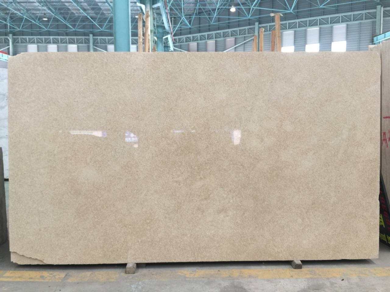 Natural Stone Popular Egypt Galala New Beige Marble Slab for Floor Windowsill