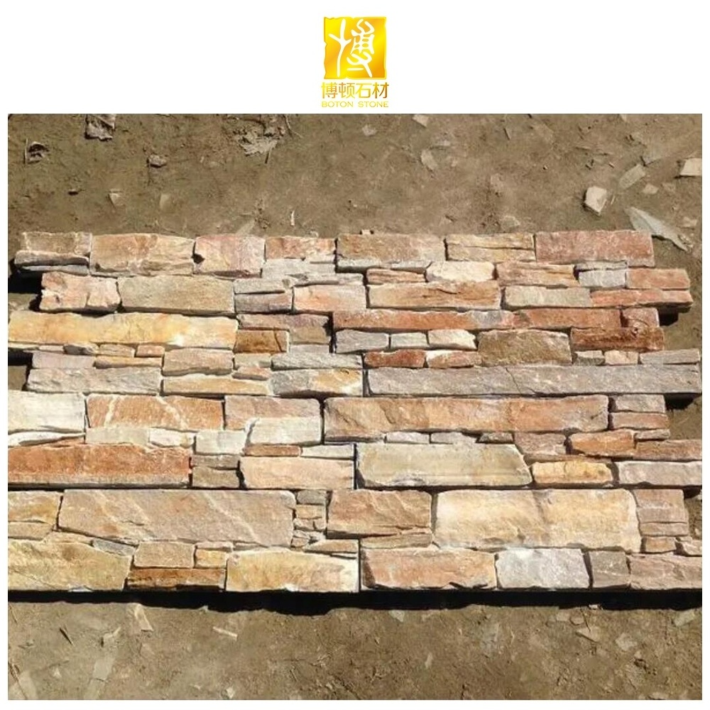 BOTON STONE Outdoor Artificial Slate Cultural Decorative Stones Veneer Faux Cladding Panels Exterior Wall