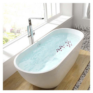 BOTON STONE Modern Luxury Acrylic Freestanding Massage Bathroom White Common Bathtub Whirlpools