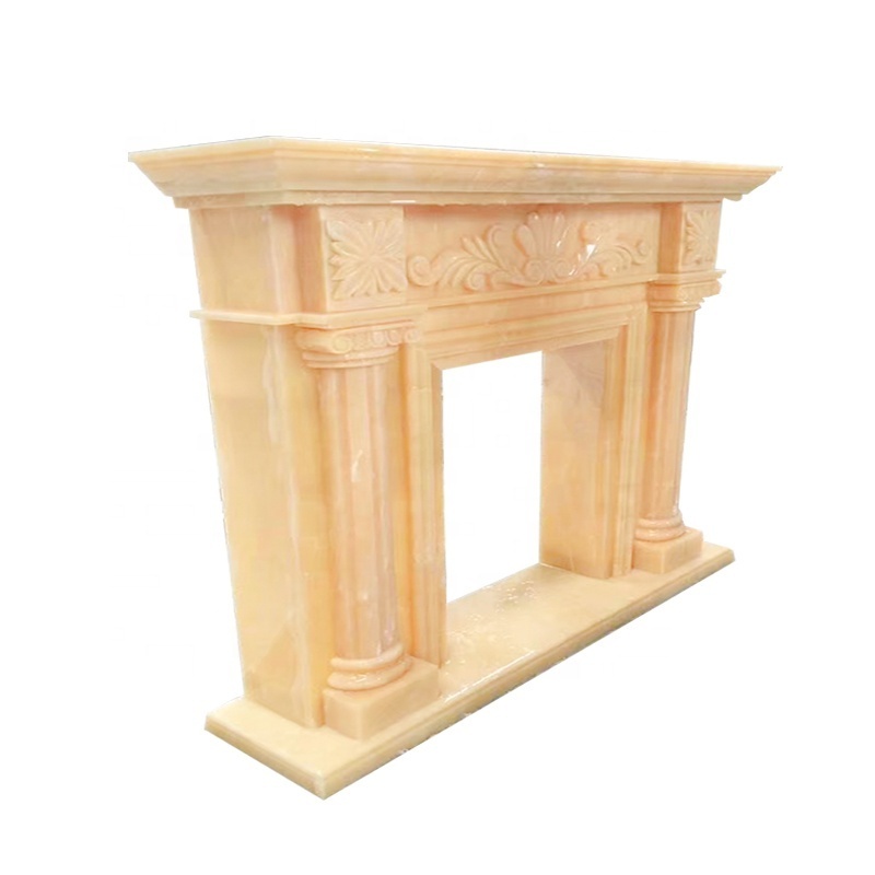 Artificial Stone Modern Molds White Fireplace Mantel Marble