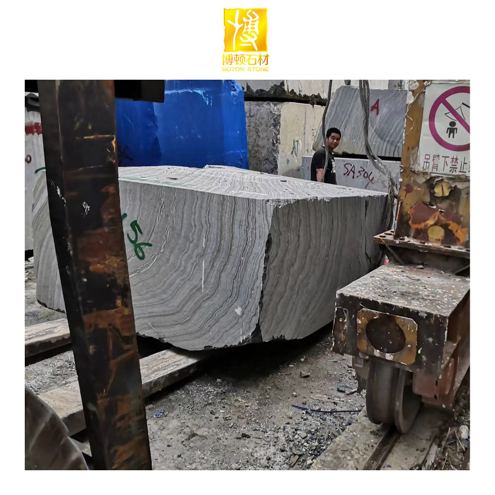 Chinese Quarry Ancient Wooden Marble Blocks For Sale Rough Marble Block