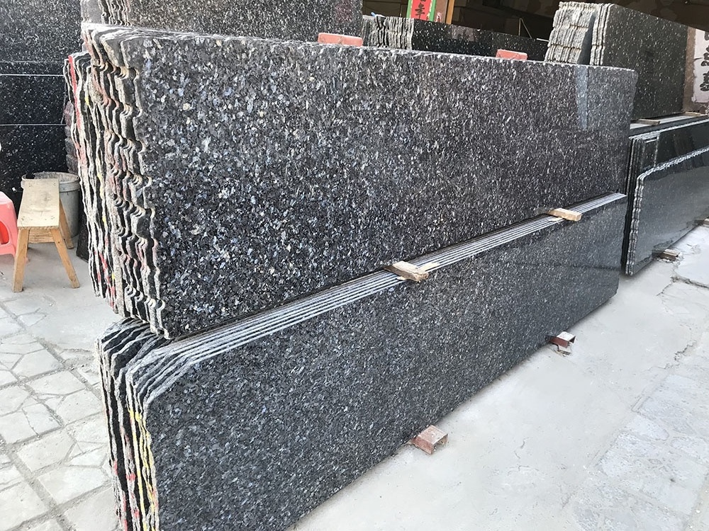 BOTON STONE China Polished Natrual Stone Granite Slabs Kitchen Countertop Brazilian Blue Granite