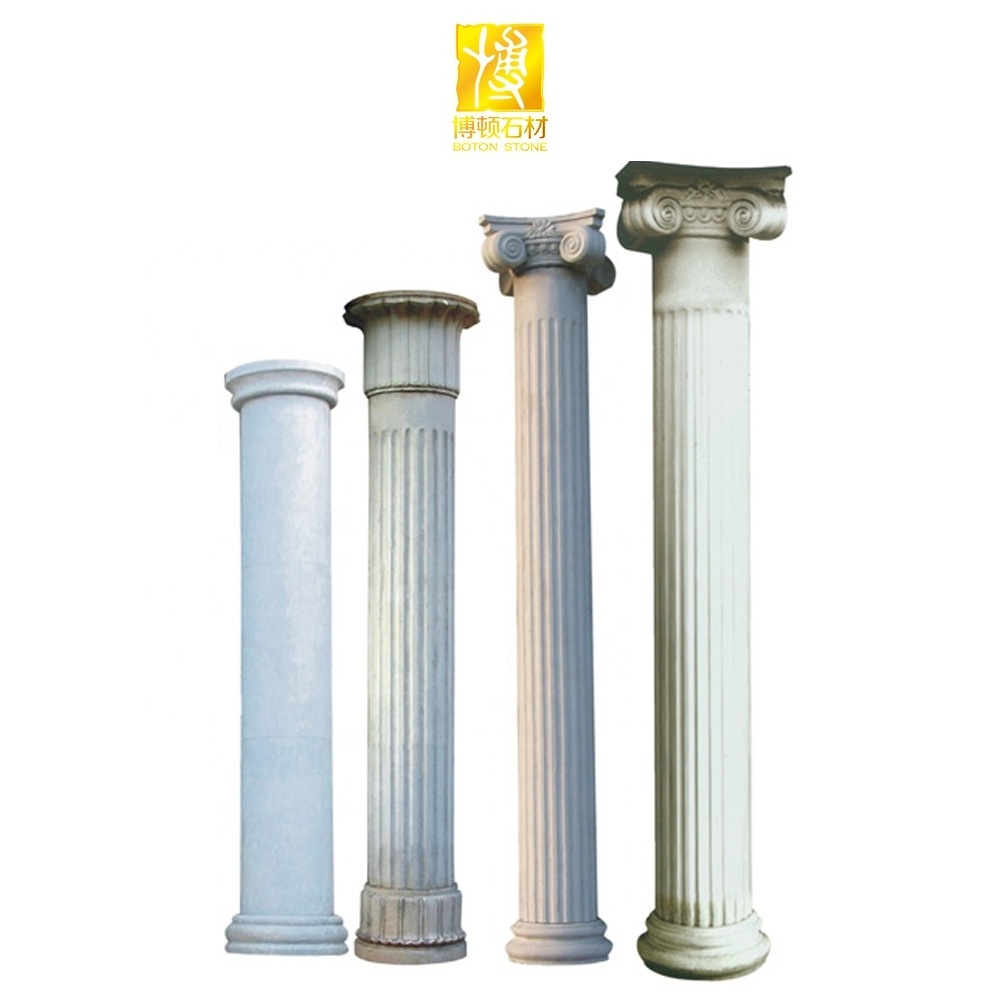 BOTON STONE Wholesale Natural Stone Roman Hand Carved Outdoor Granite Gate Pillar Design