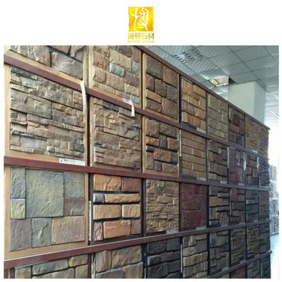 BOTON STONE Outdoor Artificial Slate Cultural Decorative Stones Veneer Faux Cladding Panels Exterior Wall