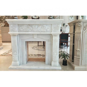 Artificial Stone Modern Molds White Fireplace Mantel Marble