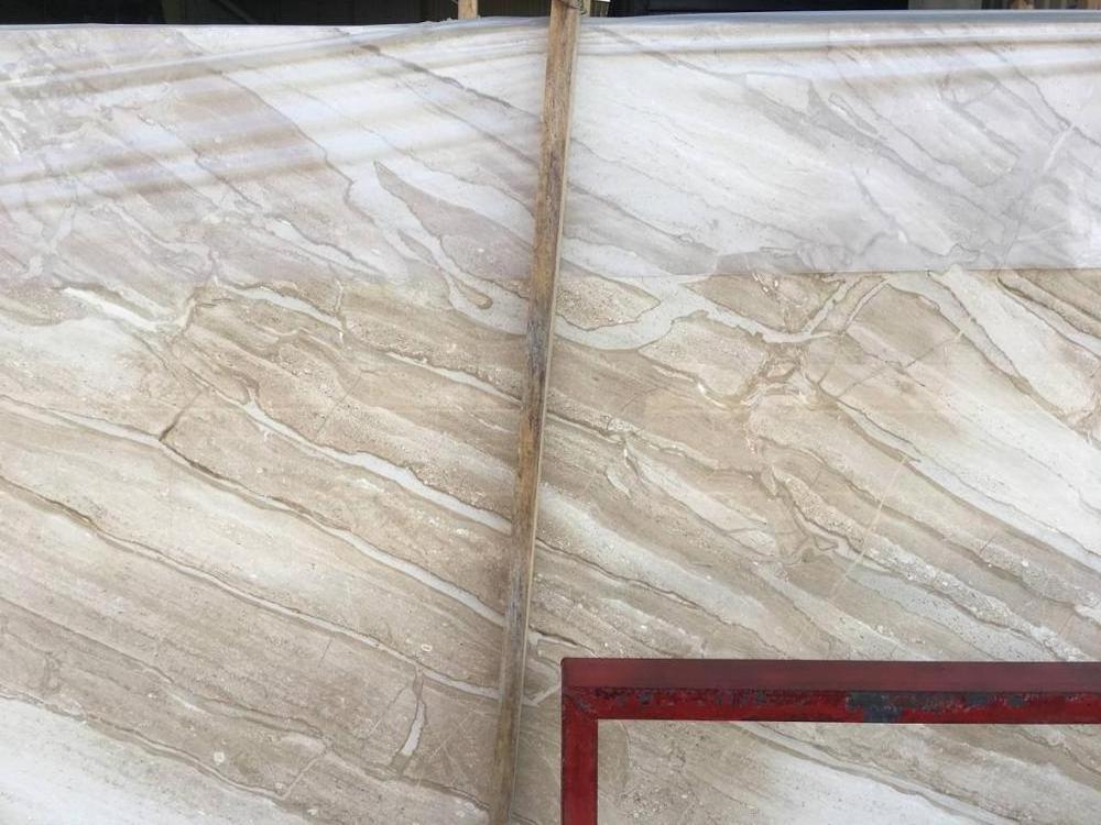 BOTON STONE Brown Marble Tile with White Veins for Floor Tile