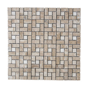 Cheap price Mix Rectangle Marble brass inlay tile Mosaic Tiles Philippines