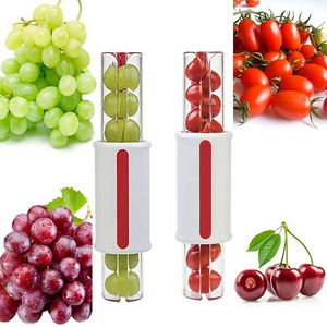 Wholesale TPR Stainless Steel Blade Manual Cherry Tomato & Grape Slicer Fruit Cutter Kitchen Tools