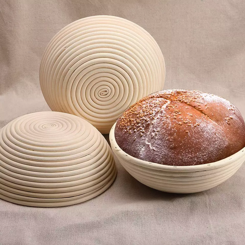 Rattan Dough Baking Oval For Baskets Fermentation Sourdough Set With Lame Liner Round Fermented Kit Gifts Proofing Bread Basket