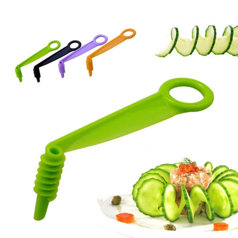 Cucumber Carrot Potato Vegetables Spiral Cutter 1pcs Magic Rotating Manual Spiral Slice Kitchen Gadget