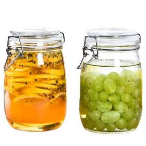 Jar Storage With Swing Top Lid Metal Clip Vacuum Wide Mouth Container 200Ml/100Ml/500Ml/750Ml/1000Ml Spice Glass Jars For Food