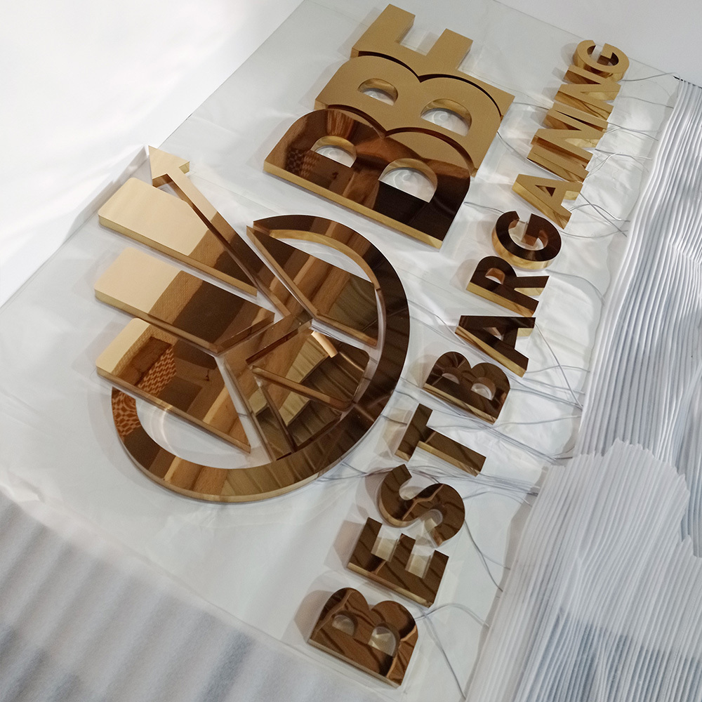 Customized Office Reception Stainless Steel Letter Logo 3d Metal Letter Sign For Company Wall