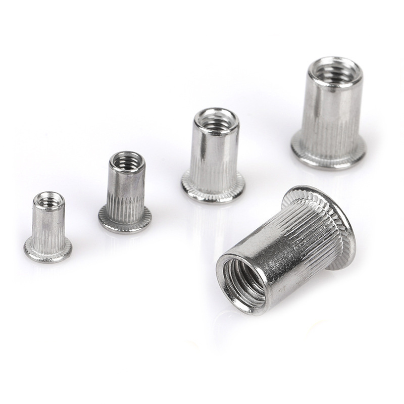 Best selling stainless steel half knurled blind rivet yellow zinc plated nut