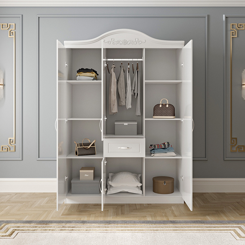 hot sale 3 door wardrobe bedroom storage clothes customized wardrobe 1500 mm wooden white wardrobe