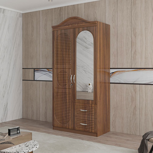 Custom multi-color bedroom wardrobe designs modern mdf wardrobe  2/3/4 door storage closet with mirrors