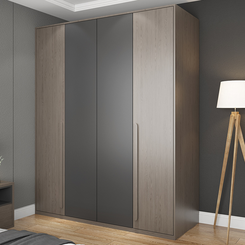 4 door bedroom wardrobe melamine 1.6m grey folding wardrobe in mumbai  mdf storage closet with sliding  drawers