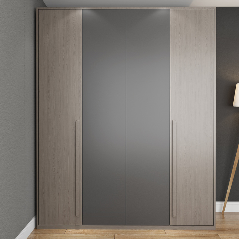 4 door bedroom wardrobe melamine 1.6m grey folding wardrobe in mumbai  mdf storage closet with sliding  drawers