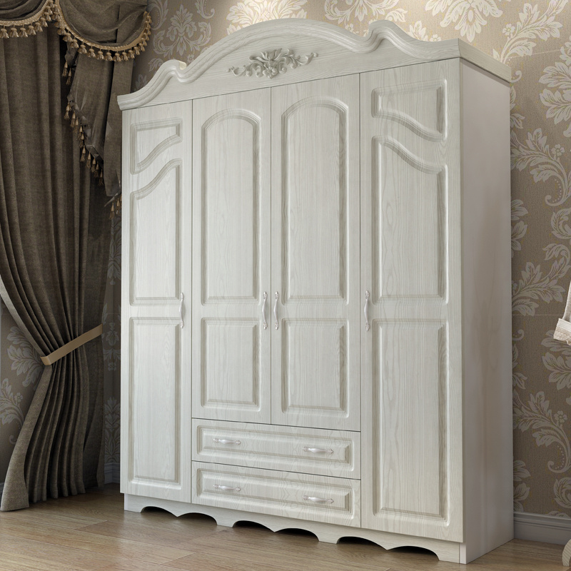 customization plastic wardrobe cabinet with drawers 5 door white 2.0m bedroom wardrobe mdf storage cabinet for home