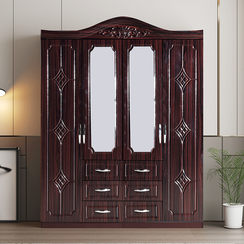 closet customized wardrobe 4 doors storage cupboards for bedroom wardrobe 1600 mm baby wood bed room furniture set wardrobes