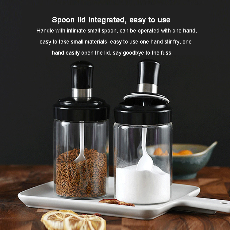 Multipurpose salt and pepper seasoning bottle jar airtight food grade swing top glass jars for spices packaging