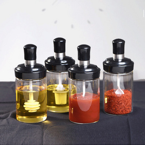 Multipurpose salt and pepper seasoning bottle jar airtight food grade swing top glass jars for spices packaging