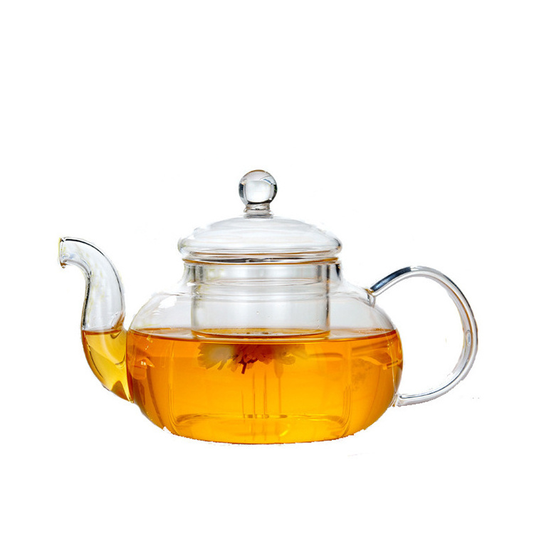 Small teapot mini heat resistant glass borosilicate stovetop safe glass teapot