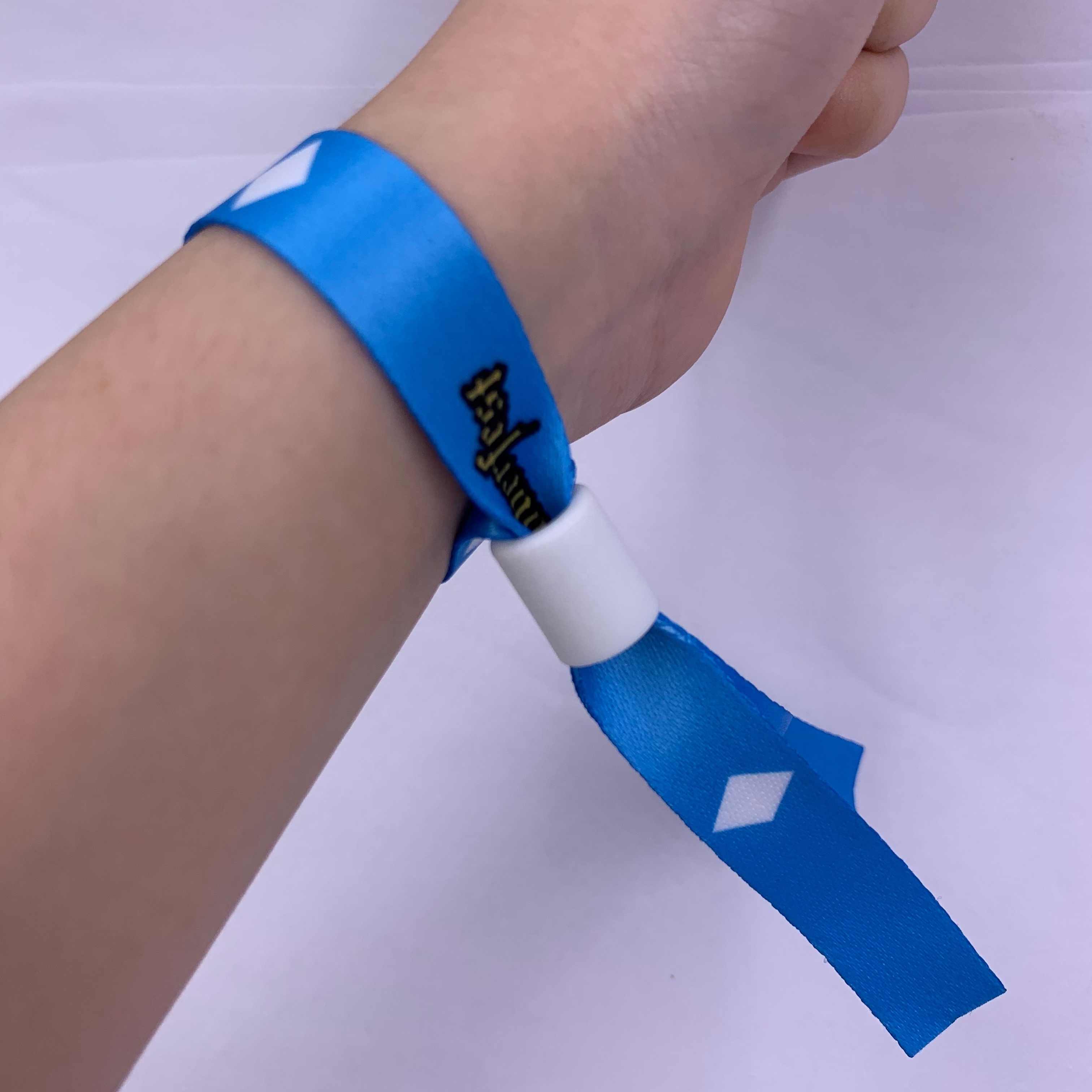 Customized logo heat transfer wristbands polyester webbing bracelet adjustable for party events wristband