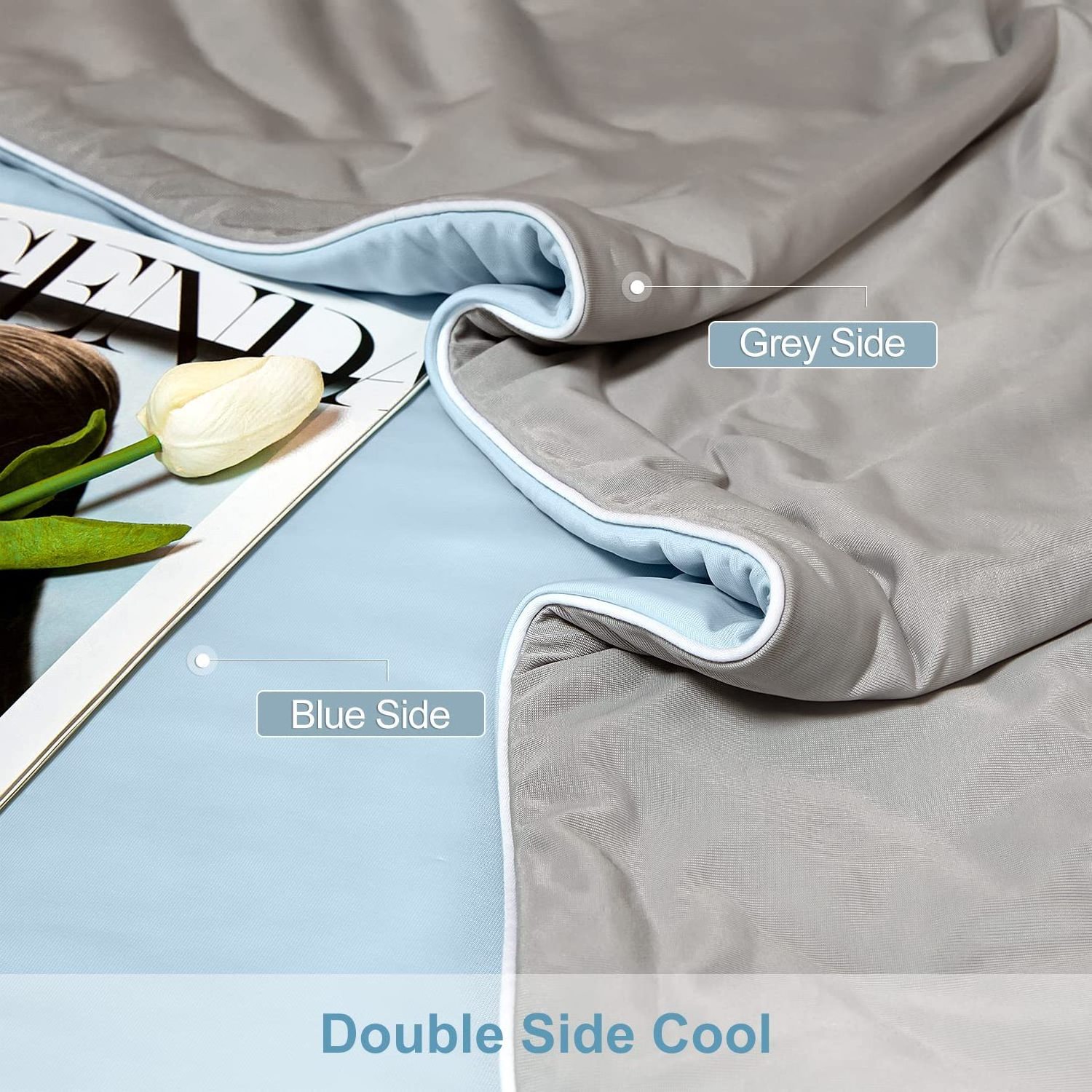 Cooling Blankets for Hot Sleepers - Cool Like Ice Cream Lightweight Quilt for Summer with Double Side Cold Cooling Comforter