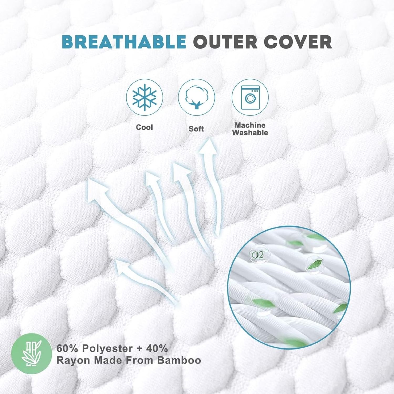 Free Sample Shredded Memory Foam Pillow with Bamboo Cover Cooling Gel Foam Pillow Adjustable Loft Pillow for All Sleepers