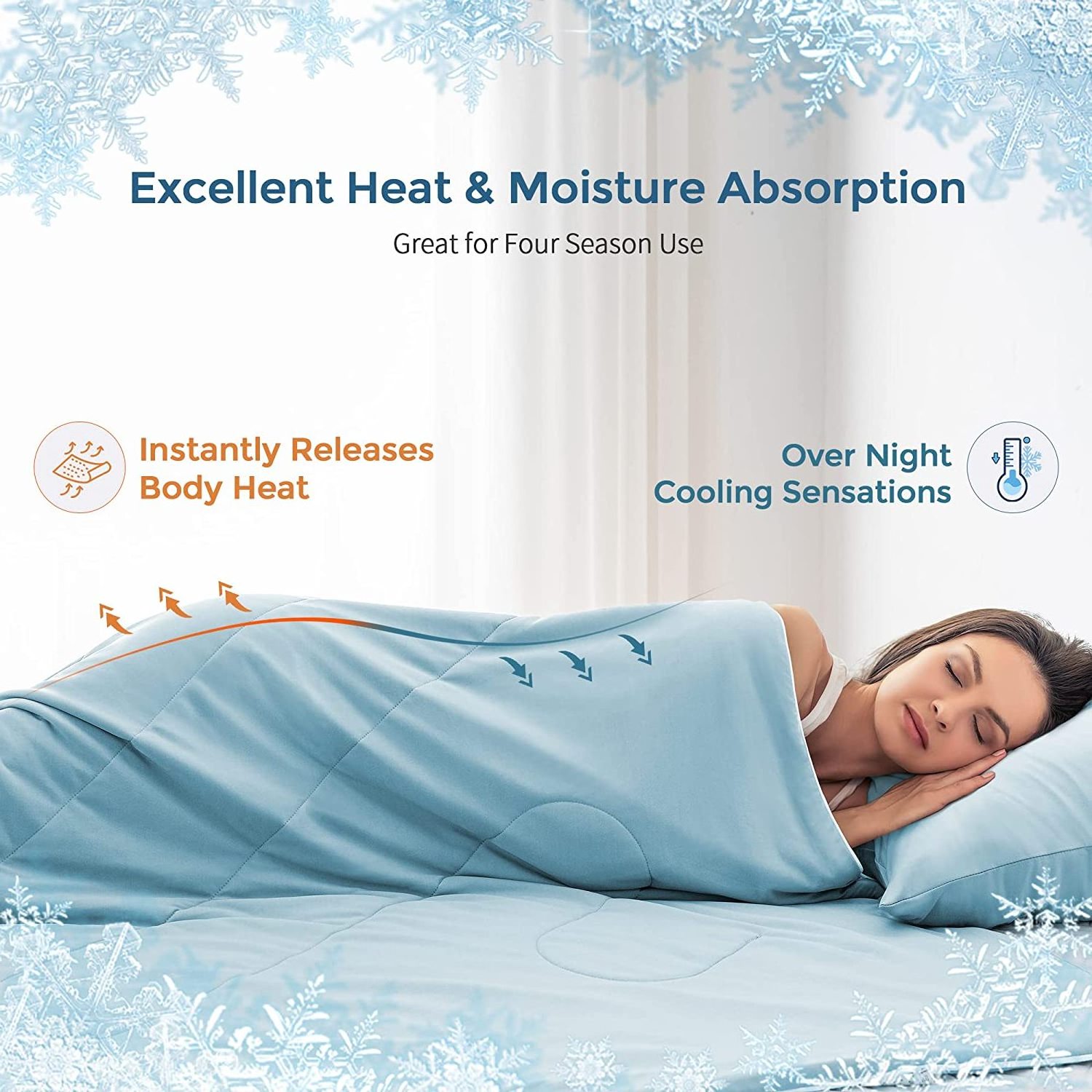 Cooling Blanket for Hot Sleepers Breathable Comforter Double Side Cooling Technology Light Weight Summer Blanket for Bed Couch